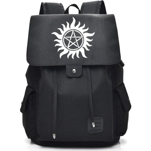 New Supernatural USB Port Backpack Bags Zipper Messenger School Students Book Daypack Large Capacity Boy Travel