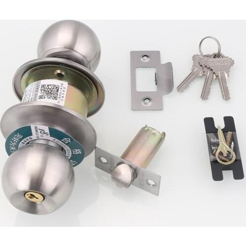 Ball Style Door Lock Knob Privacy Bed and Bath Lockset (Door Thickness 35-50mm)