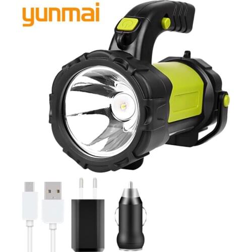 Z40T80 LED super bright camping fishing hiking light USB rechargeable COB flashlight built-in battery emergency power Yunmai