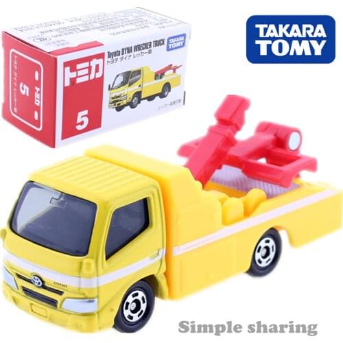 Takara TOMY Tomica No.5 Toyota DYNA Wrecker Model Diecast Metal Mould Funny Magic Baby Toys Miniature Tow Truck Bauble