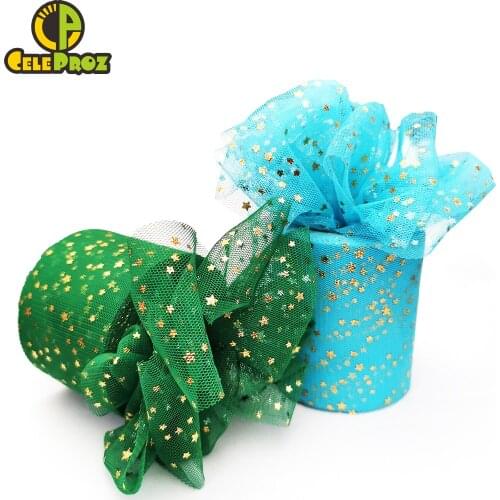 6cm 8cm Star Tulle Roll 25Yards Glitter Confetti Tulle Mesh Ribbon Spool Tutu Pom Squine Tulle DIY Wedding Birthday Decoration