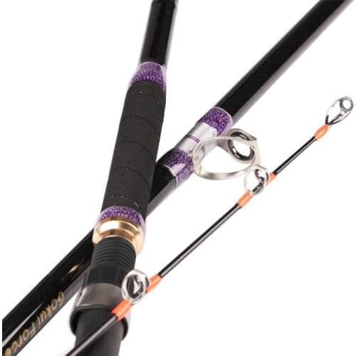 2.4m/2.7m deep sea boat fishing rod super hard No. 200 cod boat rod spinning/casting handle solid resin rod tip more flexible