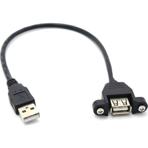 30cm-5m USB extension cable with ears, with screw holes to fix USB2.0 male to female extension cable baffle line