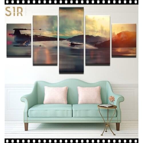 Star War Decorations for 5 Part Movie HD Poster Living Room Decoration Room Decor Anime Wall Art Star War Poster Wall Decor