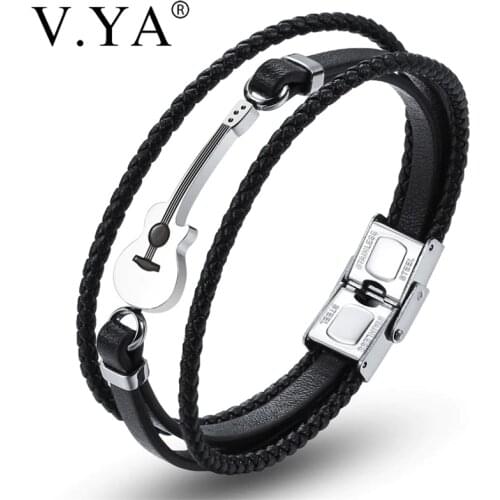 V.YA Men's Leather Bracelets
