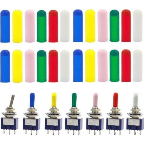 XPT03 150pcs Miniature Toggle Switch Covers 6 Mixed Color NEW