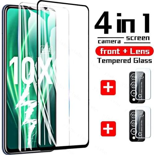 4 In 1 Protective Glass for Honor 10X 9X Lite 9A 9C 9S 9x Pro Premium Screen Film Tempered Glass for Huawei Honor 10xlite 9xlite