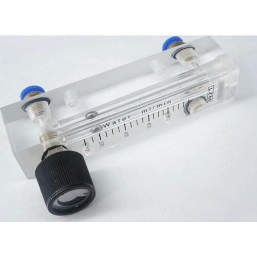 1-1000LPM Fit 6/8/10/12mm Tube O.D LZM-6T Liquid Water Flowmeter Rotameter With Valve