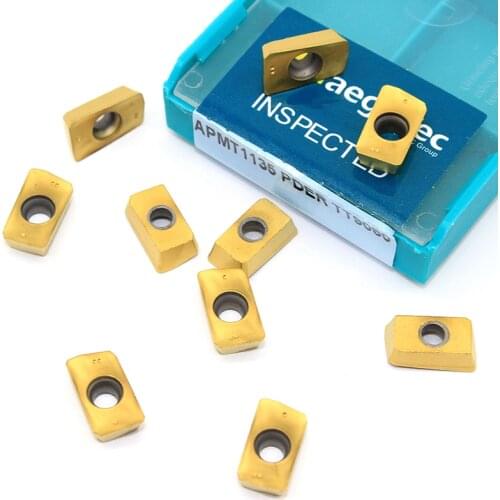 10PCS APMT1135 PDER TT9080 Carbide Insert Lathe Milling Tools APKT 1135 CNC Cutting Tool Cutter Face Milling Lathe Tools