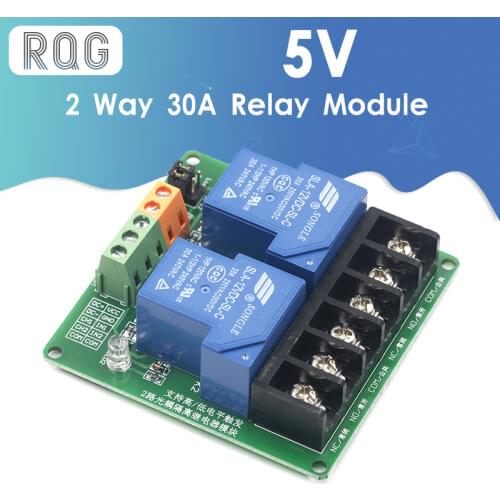 2-way 30A high and low level trigger relay module 5V smart home automation control