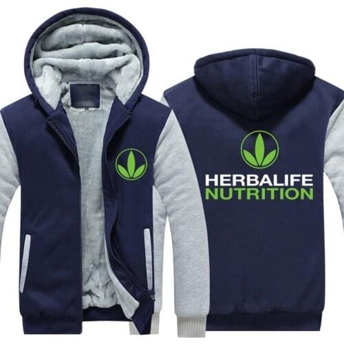 2021 Herbalife nutrition Printed Thicken Hoodie Men Women Warm Hoodie Green Logo Herbalife Graphic Winter Fleeece Hoodie E