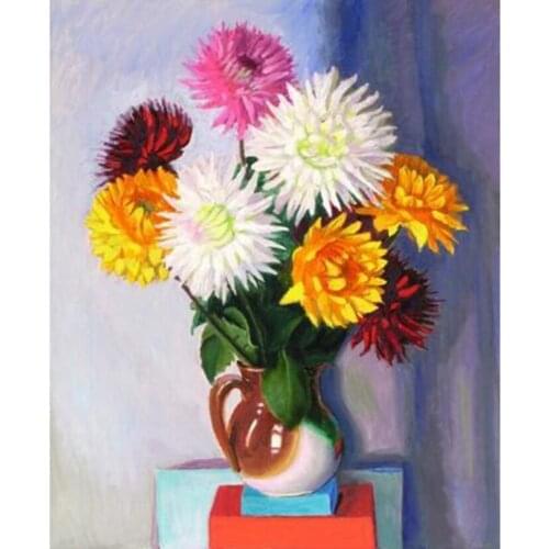 5D DIY Square/Round Diamond Flower Painting Yellow and White Flower Beauty Picture Cross Stitch Embroidery Home Decor WG3031