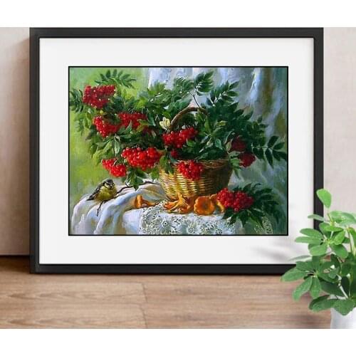 NAbi Floral Diamond Mosaic sale Picture of Rhinestones Diamond Embroidery Cross Stitch Baskets Kit Full Square Diamond Painting