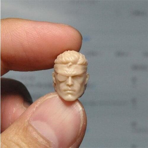 In Stock For Sale 1/18th 3.75 Inch Unpainted White Color Head Sculpture Of Old Snale Man Male For Fans Collection