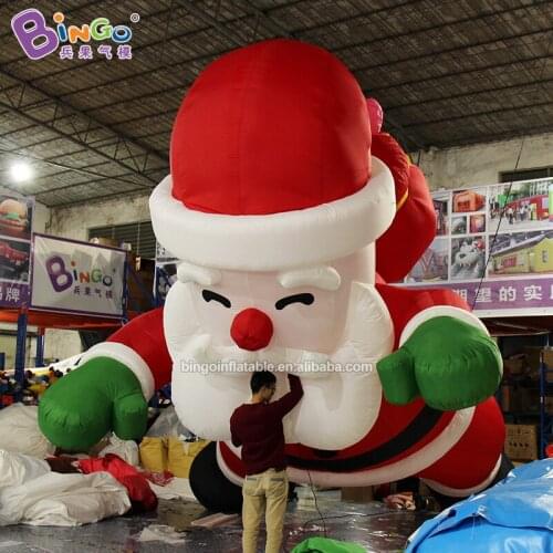 Giant Christmas Decoration Inflatable Santa Claus Climbing The Wall For Shop Display - Toys
