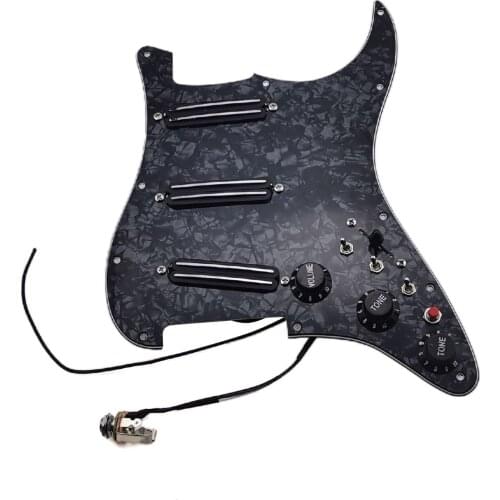 Guitar Pickups SSS Small Double Track Humbucker Pickups 16-Way Tone Combin Type Fully Loaded Pickguard Pickups Set For Stratocas