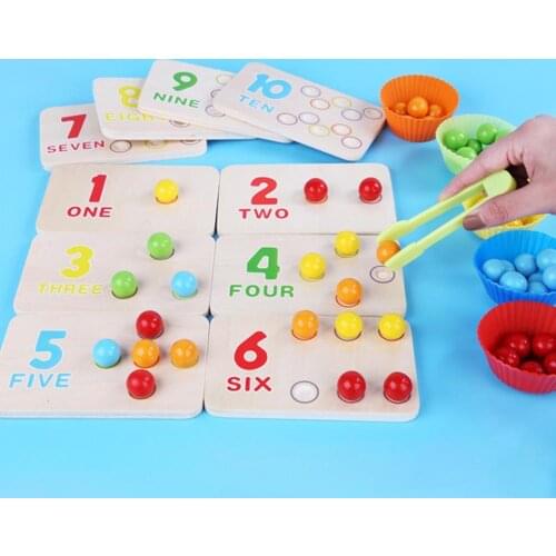 1 Set Beads Toy Fall Resistant Multifunctional Smooth Surface Beads Chopsticks Educational Toy for Children