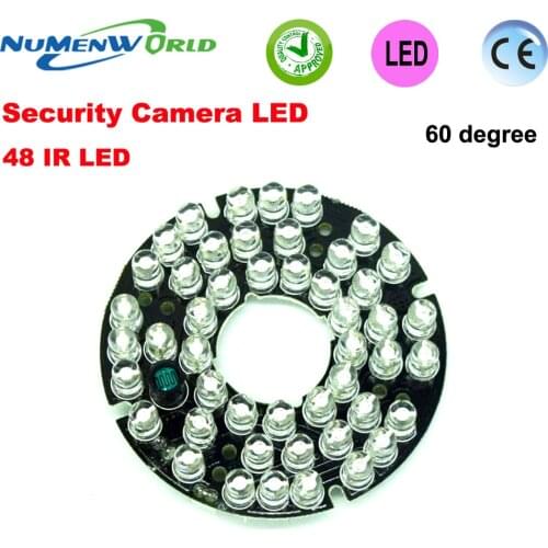 Free Shipping New 48 IR Leds Infrared IR Board for Security CCTV Camera 60 Degrees suit 75 diameter cctv camera IR LED board