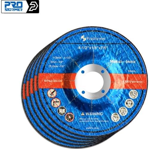 PROSTORMER 1mm/3mm 115mm/125MM Grinding Wheel Slice 5 Pieces Suitable for 20V Cordless Electric Angle Grinder