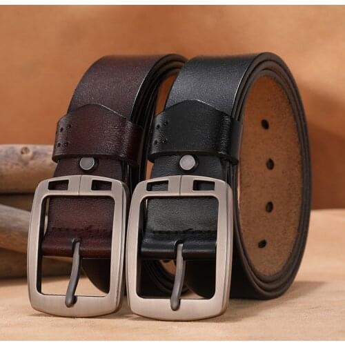 Men Belt Plus Size 130 140 150 160 170cm Male Leather Belt Genuine Leather Belt Strap Luxury Pin Buckle Fancy Vintage for Jeans