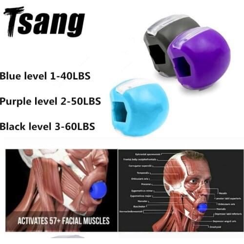 Jaw Exercise Ball Bite Breaker Silica Gel JawLine Face Muscle Training Fitness Balls Neck Toning Muscle Exerciser Chew Ball Hot