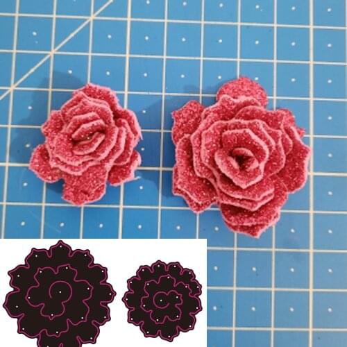 New 3D Rose Flower metal cutting die scrapbook photo album paper gift card DIY decorative mold template