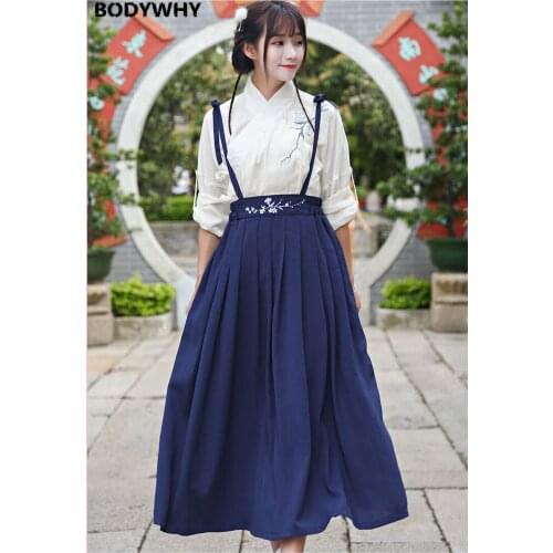 NEW Hanbok Chinese Ancient Traditional Hanfu Women Fusion Modern Strap Dress Hallowen Cosplay Gift