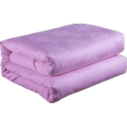 Chinese Handwork 100 Mulberry Silk Comforter Summer Winter Silk Quilt Blankets Soft Cozy Cotton Fabric Cover with Filling/Insert