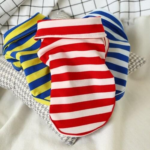 Dog Clothes Classic Pet T-shirt Cotton Striped Shirts for Cats Dogs Spring Summer Clothing for Small Dogs Chihuahua Pug Clothing