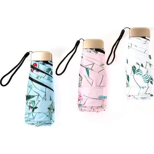 Portable Sun Parasol Mini 5 Folds Lightweight Anti-UV Umbrella Outdoor Parasol Umbrella UV woman umbrellas-30