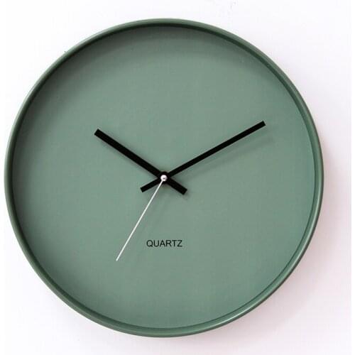 Simple Green Wall Clock Silent Classic Large Fashion Cute Wall Clock Round Modern Orologio Da Parete Room Decoration BD50ZB