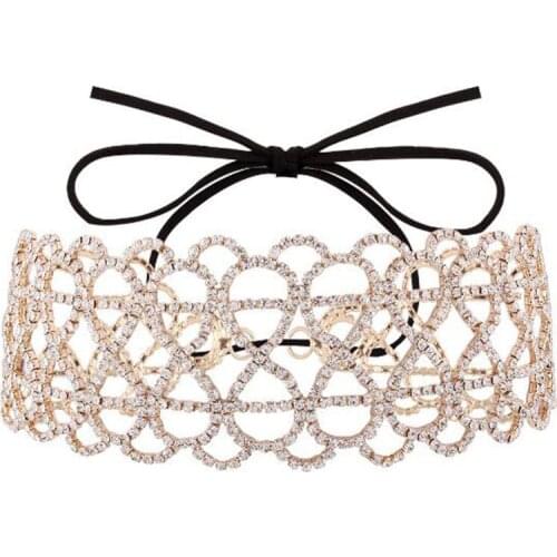 Luxury Crystal Choker Necklace For Women Gift Cute Rhinestone Chain Collar Choker Fashion Bridal Jewelry Colliers Colar Bijous