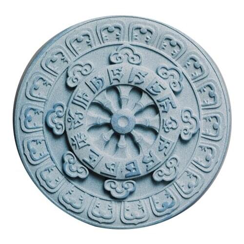 Silicone Mould Sakyamuni Mantra Embossment Round shape Soap Mold Aroma Wax Gypsum Handmade Soap Mooncake Mould