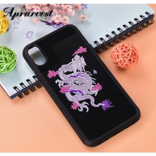 Aprarvest Chinese Dragon Graphic Silicone Rubber Phone Case Cover For iPhone 6 6S 7 8 PLUS X XS XR 11 12 MINI PRO MAX