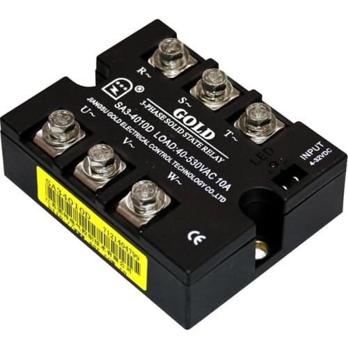 SA34010D SSR3-10DA 3phase ssr 10a ssr 10a three phase DC to AC Solid State Relay 480vac 32vdc