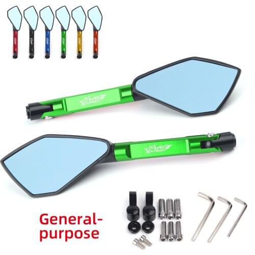 For HONDA CB600F CB650F CB900 CB599 CB600 Hornet Universal Motorcycle mirror CNC side Rearview Blue Anti-glare Mirror