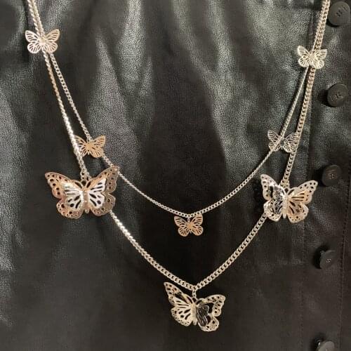 HipHop Hook Trousers Keychain Jewelry Unisex Key Chain Butterfly Ring Wallet Keychain Jeans Trendy Accessories