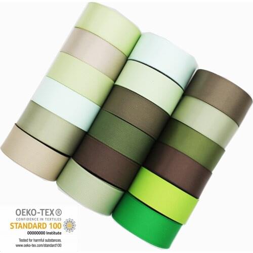 Forest Green 10 Yards Grosgrain Satin Ribbon For DIY Bow Gift Packaging Cloth Decoration 3/8" 1" 1-1/2" Inch 16 25 38 MM