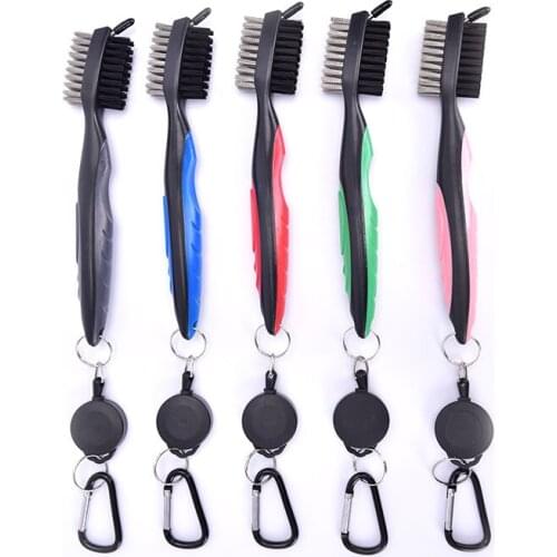 1PC Golf Accessories Golf Club Brush Golf Groove Cleaning Brush 2 Sided Golf Putter Wedge Ball Groove Cleaner Kit Cleaning Tool
