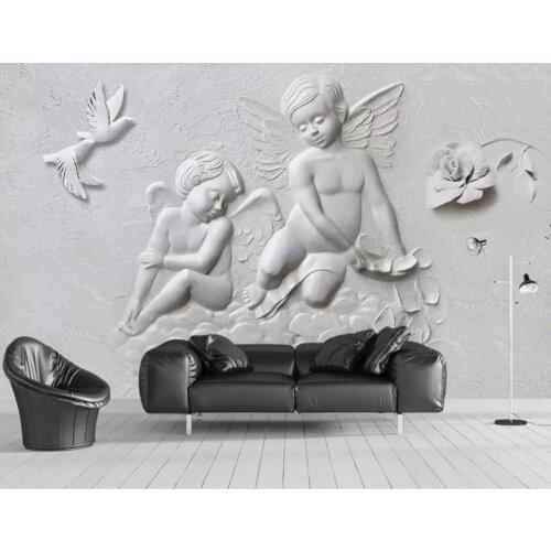 10 Custom Wallpaper 3D Relief Adam & Eva Art Wall Mural Living Room Bedroom Wallpaper