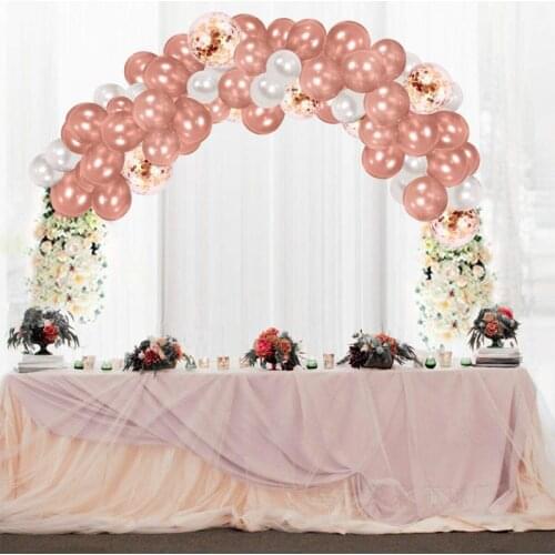 132pcs/set Rose Gold Multicolored Balloons Arch Garland Set Baby Birthday Wedding Party Decoration Combination Elegant Party Set