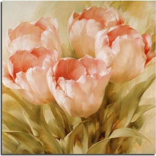5D Diy Diamond Painting Tulips Needlework DIY Cross Stitch Sets Kits Cross-Stitching 3D Full Square Diamond Embroidery
