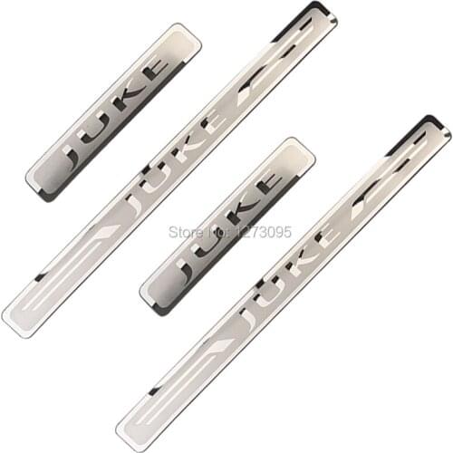 For Nissan JUKE 2010-2018 Stainless Steel Door Sill Scuff Plate Kick Guard Pedal Threshold Step Protector Cover Car Accessories
