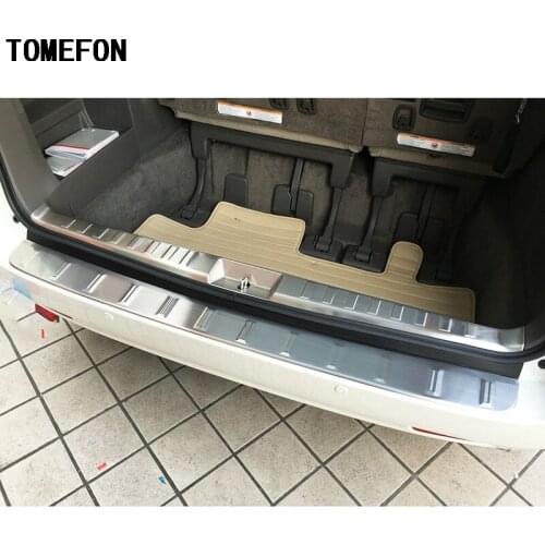 For Toyota Sienna 2011-2016 Stainless Steel External+Internal Rear Bumper Protector Sill plate Cover Threshold Pedal 2PCS