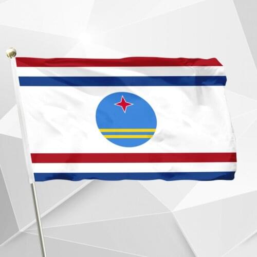 Netherlands Governor Aruba Flag 150X90cm (3x5FT) 120g 100D Polyester Double Stitched High Quality Free Shipping Netherlands