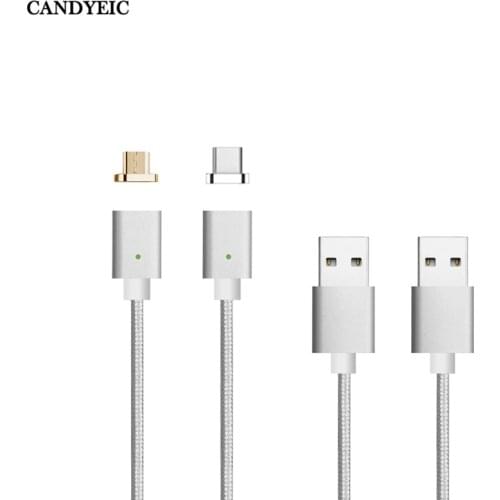 CANDYEIC Magnetic Cable For iPhone 12 11 pro max X XR XS MAX 9 8 7, Magnetic Charger For Samsung Huawei Sony LG Micro USB Cable
