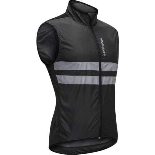 Mens Cycling Jersey Full Zip Sleeveless Lightweight Breathable Quick Dry Running Top Biking Shirt - Choose Sizes