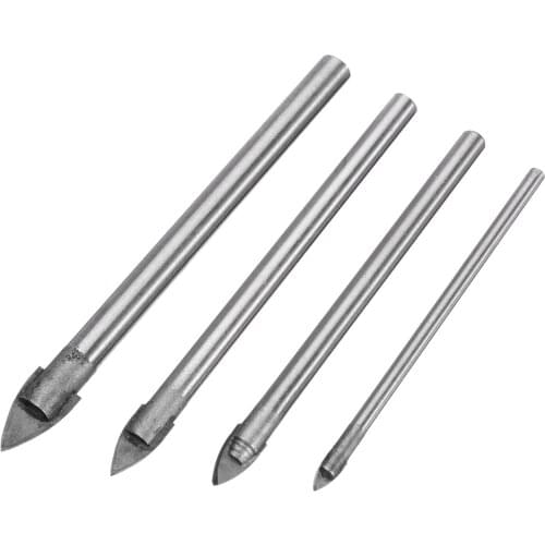 4pcs New Glass Drill Bit Tile 3mm/5mm/6mm/8mm Ceramic Drill Bit Head Set for Standard Drilling Chuck Hand Power Tool