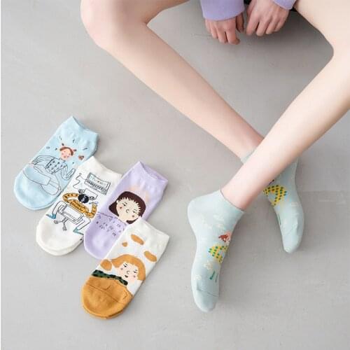 New Arrivals Cute Cartoon Anime Print Womens Socks Ankle Socks Party Favor Cosplay Gifts Kawaii Comic Characters Socks Summer