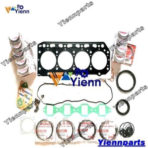 4TNV84 4TNV84T-K5FD 4TNV84T-GKM 4TNV84T-GGEH Overhaul Re-ring Kit Piston Ring Bearing Set Gasket Kit For Yanmar Engine parts
